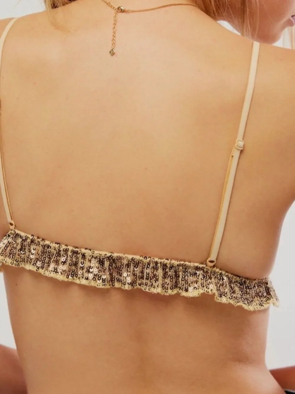 NWT! Free People Gold Rush Bralette size Large